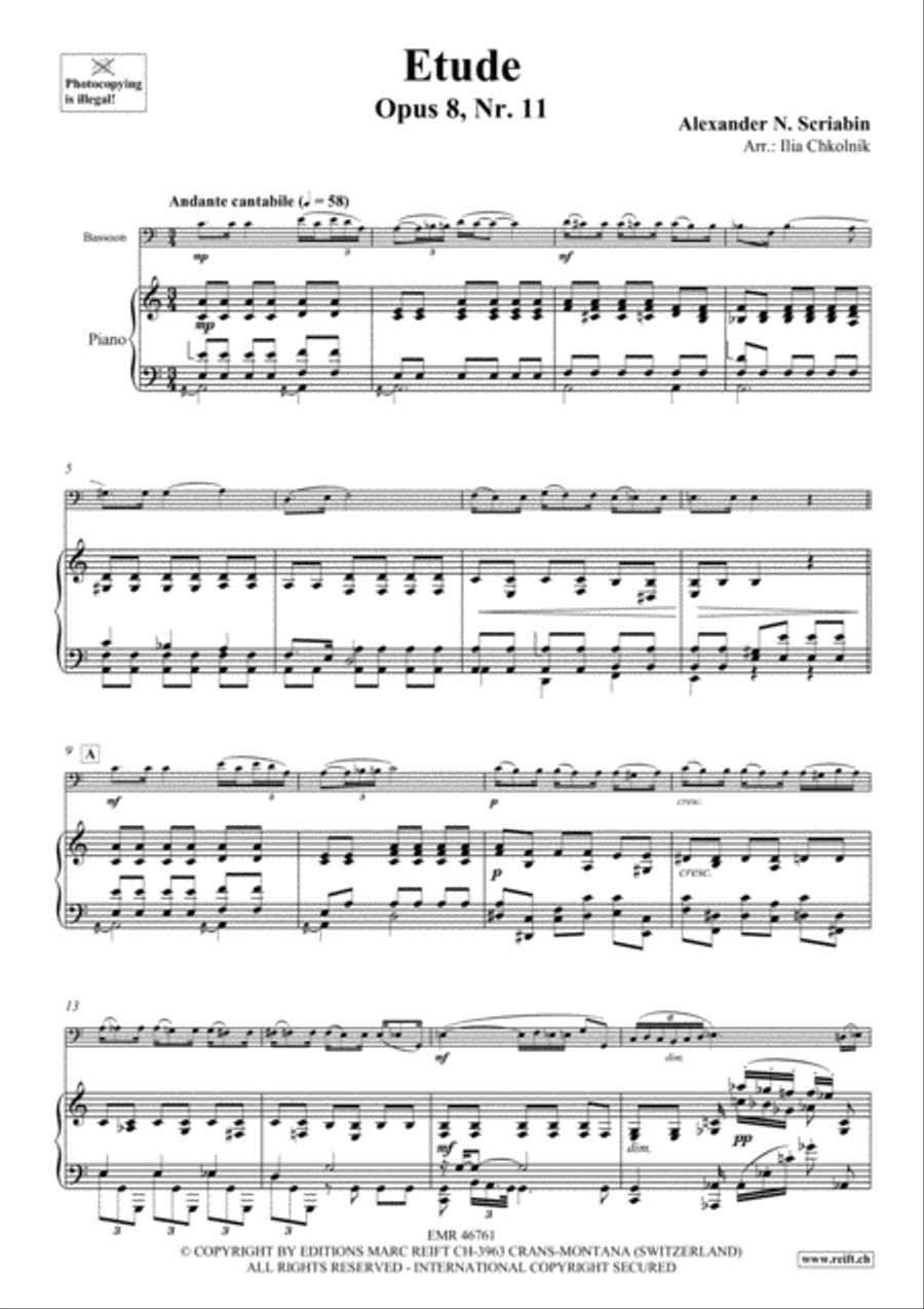 Etude Bassoon Solo scores gallery preview page 3