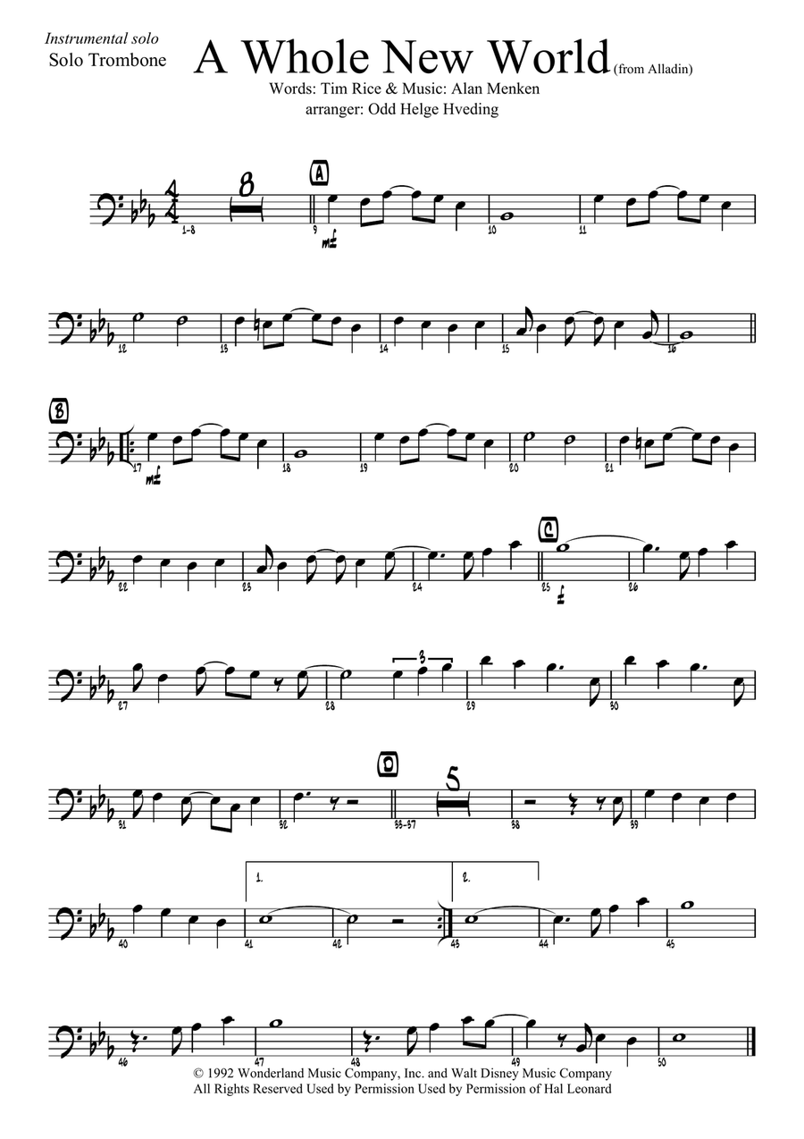 A Whole New World (from 'Aladdin') Jazz Ensemble scores gallery preview page 1