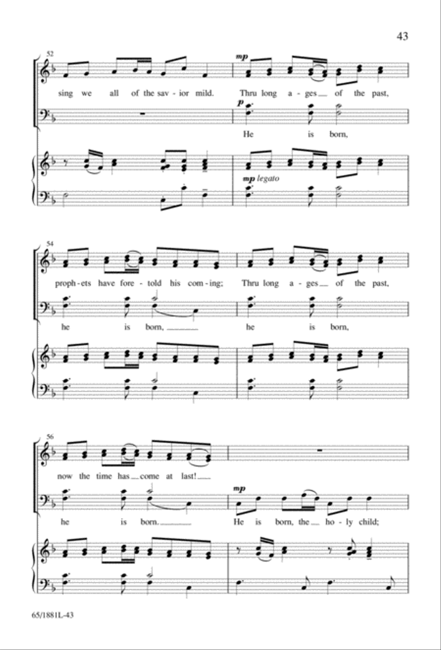 A Very Special Night A Very Special Night Unison Choir scores gallery preview page 45