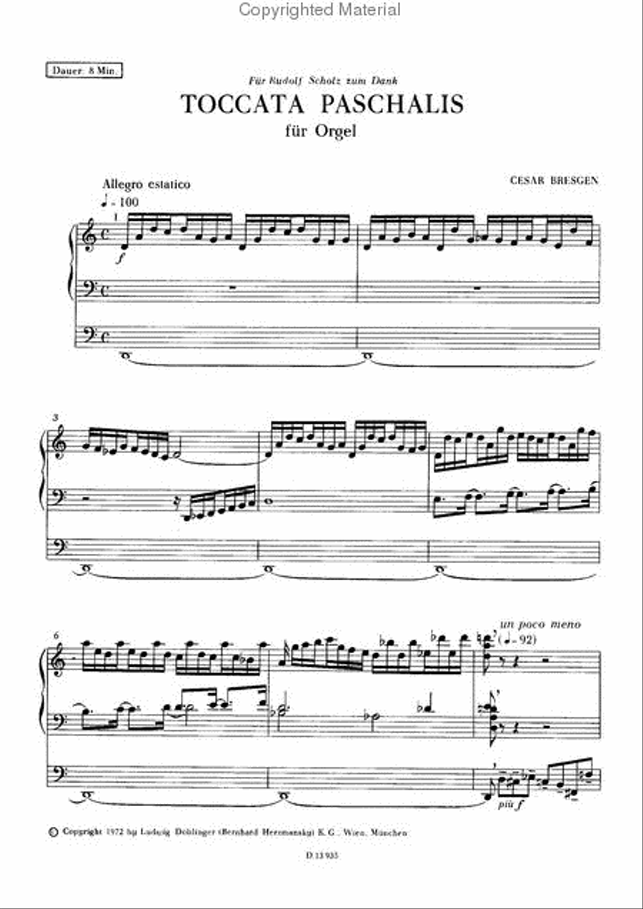 Toccata Paschalis Organ scores gallery preview page 2
