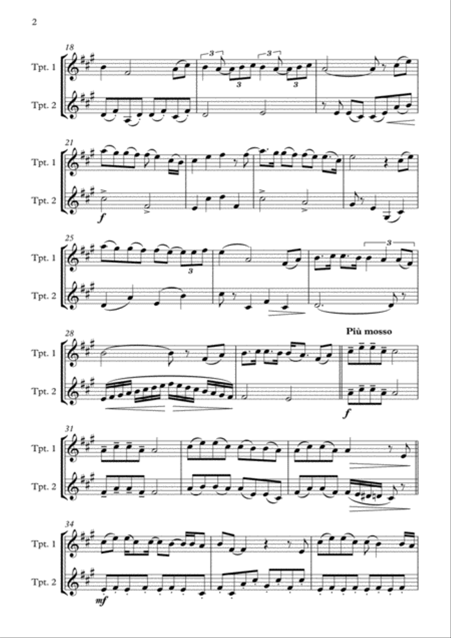 Colors Of The Wind Colors Of The Wind Trumpet Duet scores gallery preview page 3