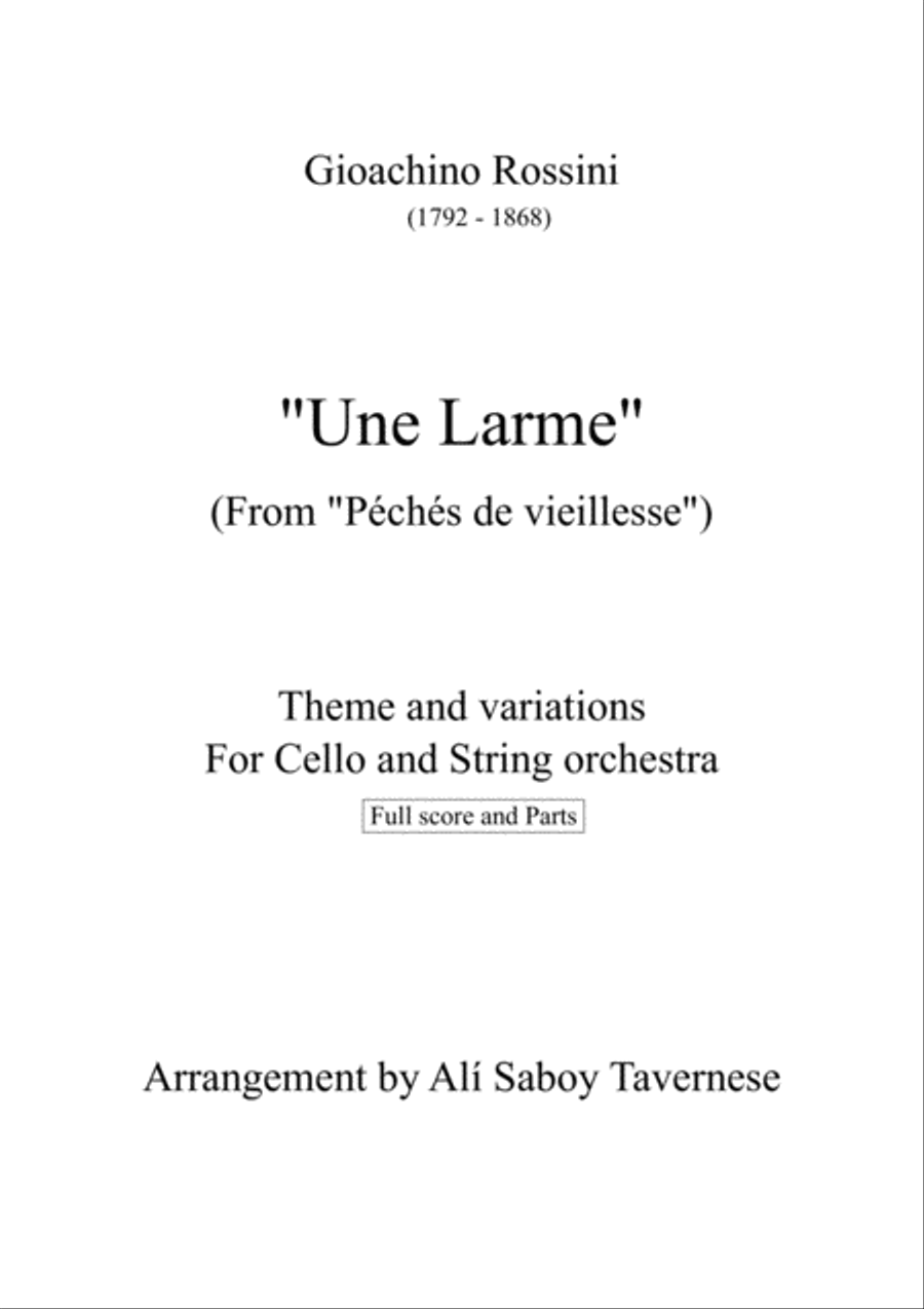 Une larme. String Orchestra scores gallery preview page 2