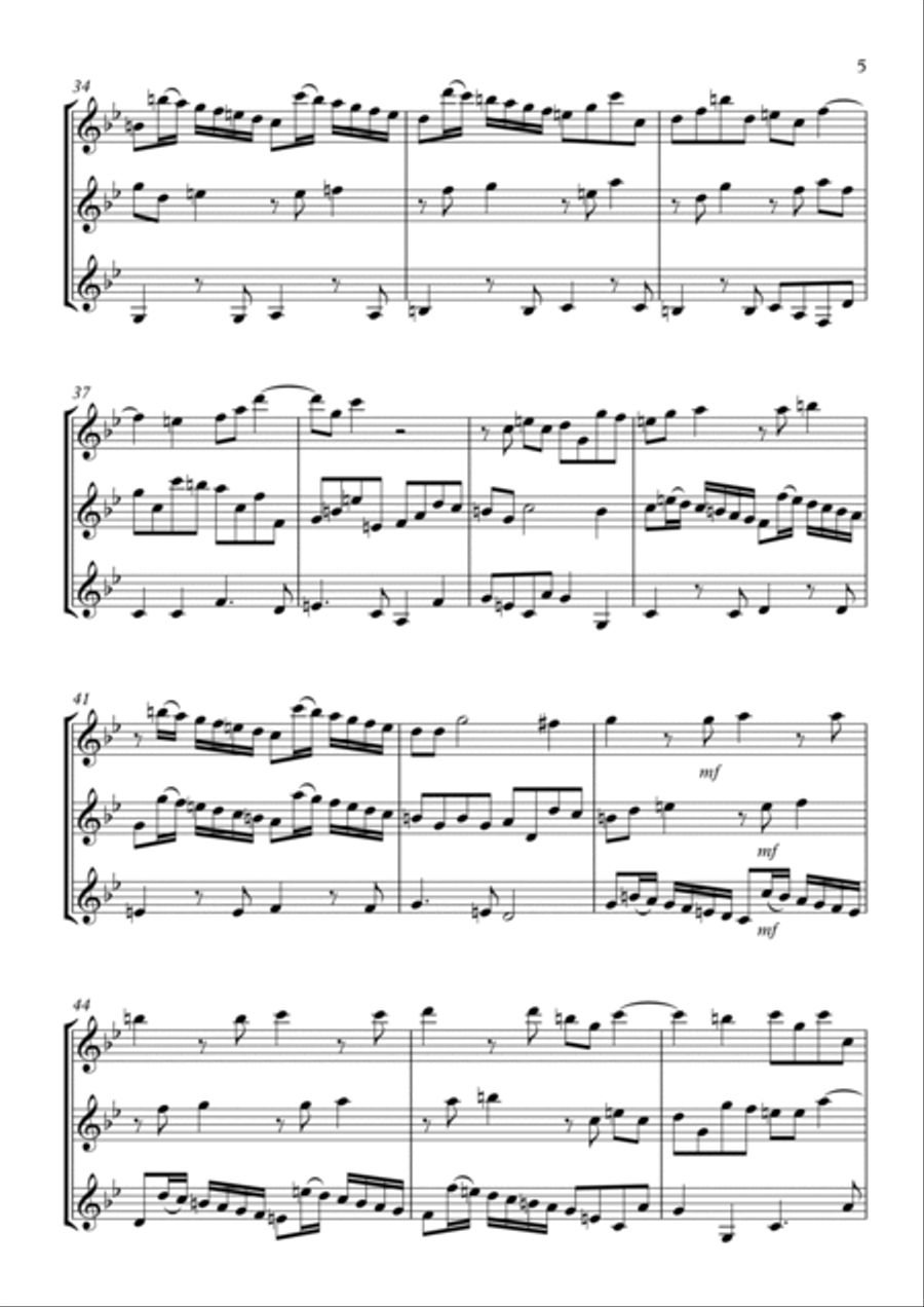 Sonata No.3 Sonata No.3 Woodwind Trio scores gallery preview page 5