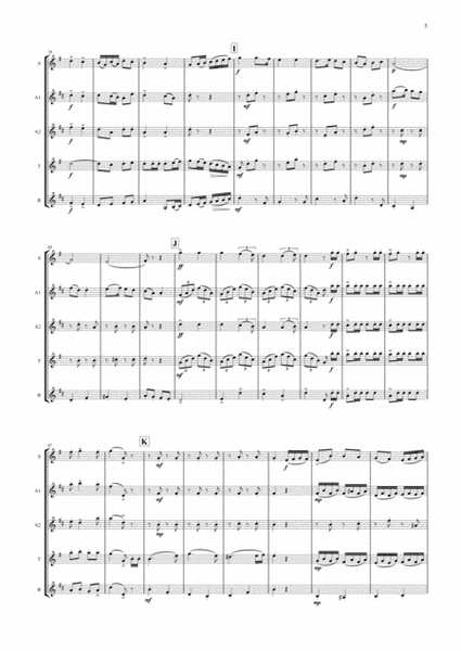 The Lone Ar-ranger (Saxophone Quintet) - Score image number null