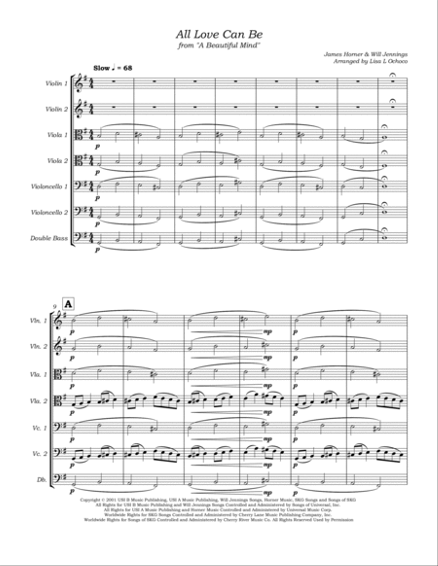 All Love Can Be String Orchestra scores gallery preview page 5