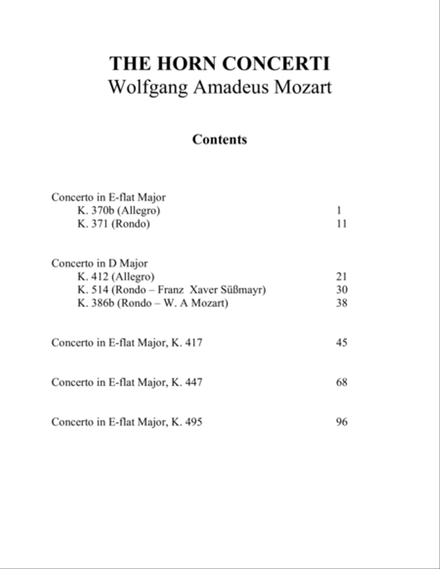 The Horn Concerti The Horn Concerti Piano Accompaniment scores gallery preview page 3