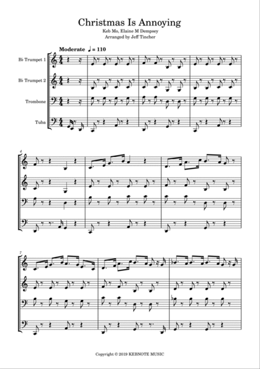 Christmas Is Annoying Christmas Is Annoying Trombone scores gallery preview page 2