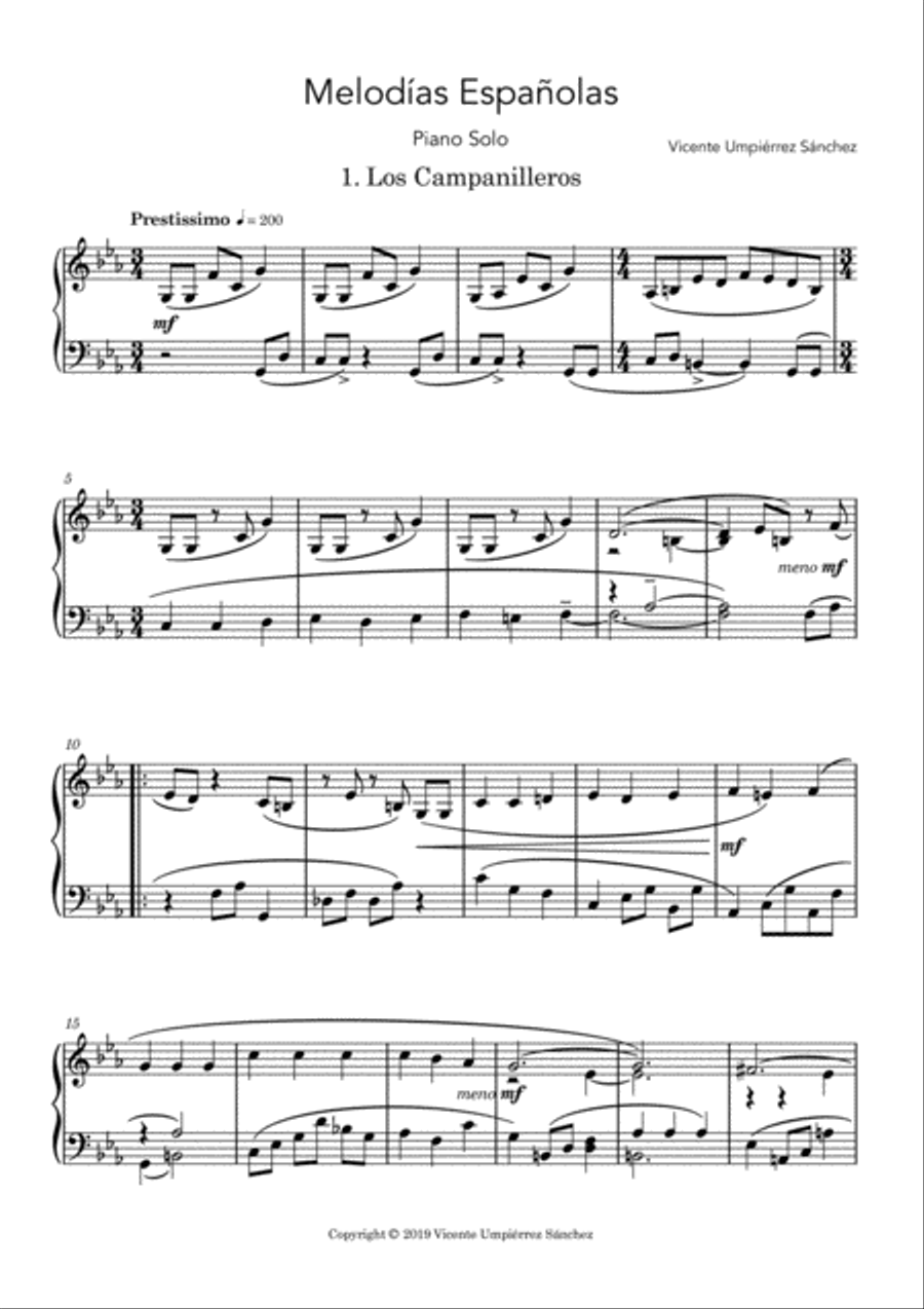 Los Campanilleros Los Campanilleros Piano Solo scores gallery preview page 2