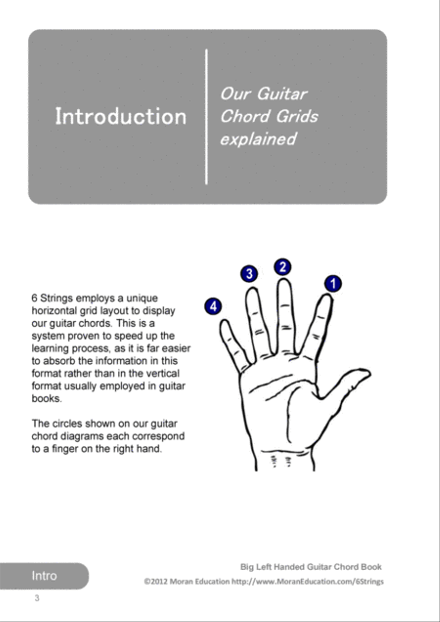 Big Left Handed Guitar Chord Book Guitar Solo scores gallery preview page 3