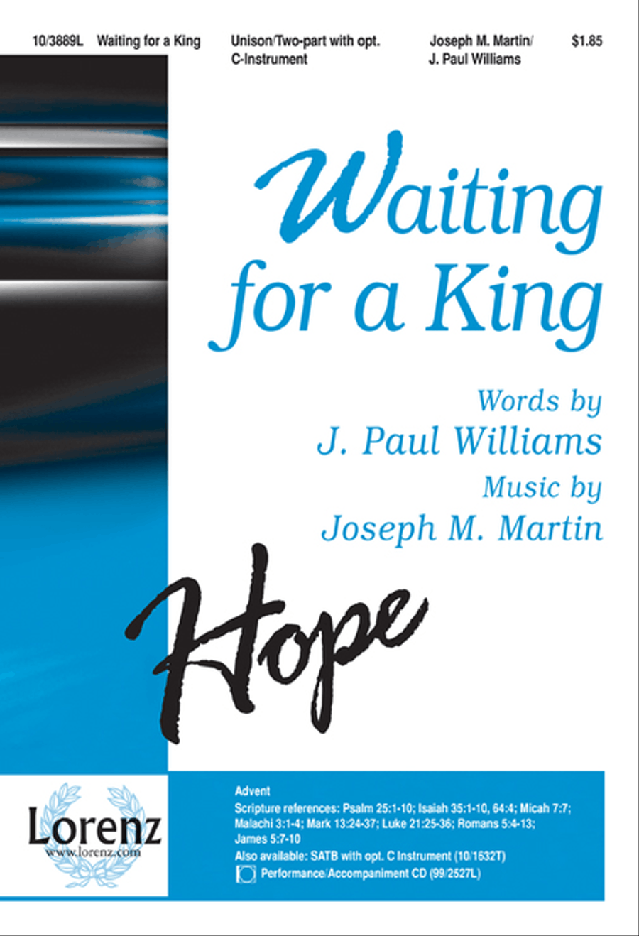 Waiting for a King Unison Choir scores gallery preview page 1