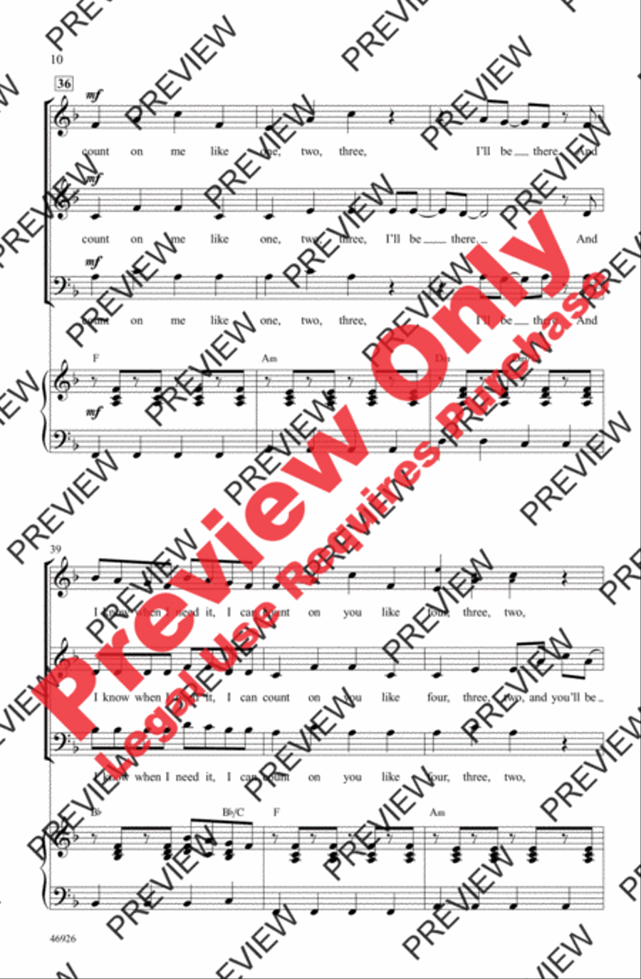 Count on Me 3-Part scores gallery preview page 10