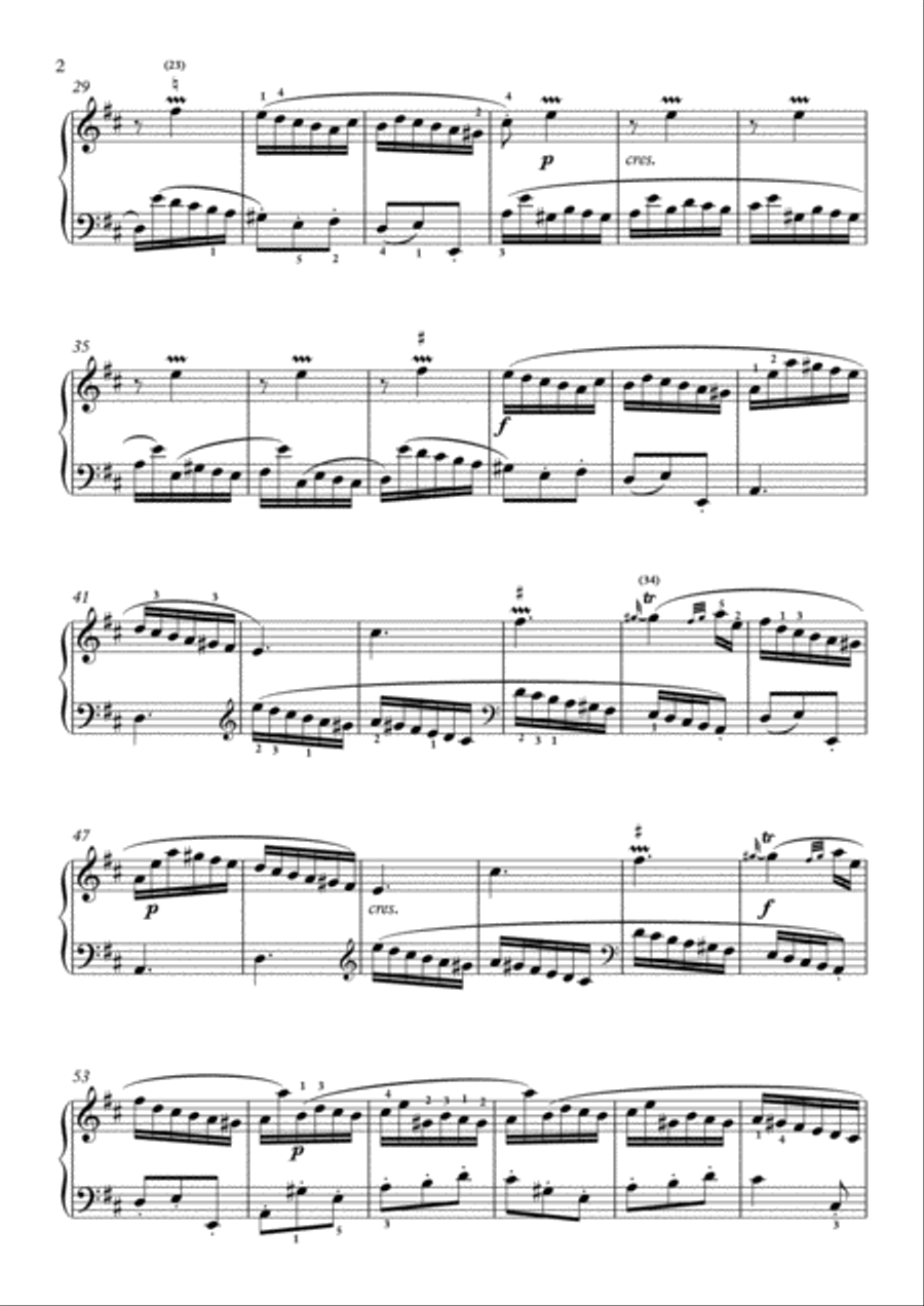 Scarlatti-Sonata in D-Major L.149 K.416(piano) Piano Solo scores gallery preview page 3