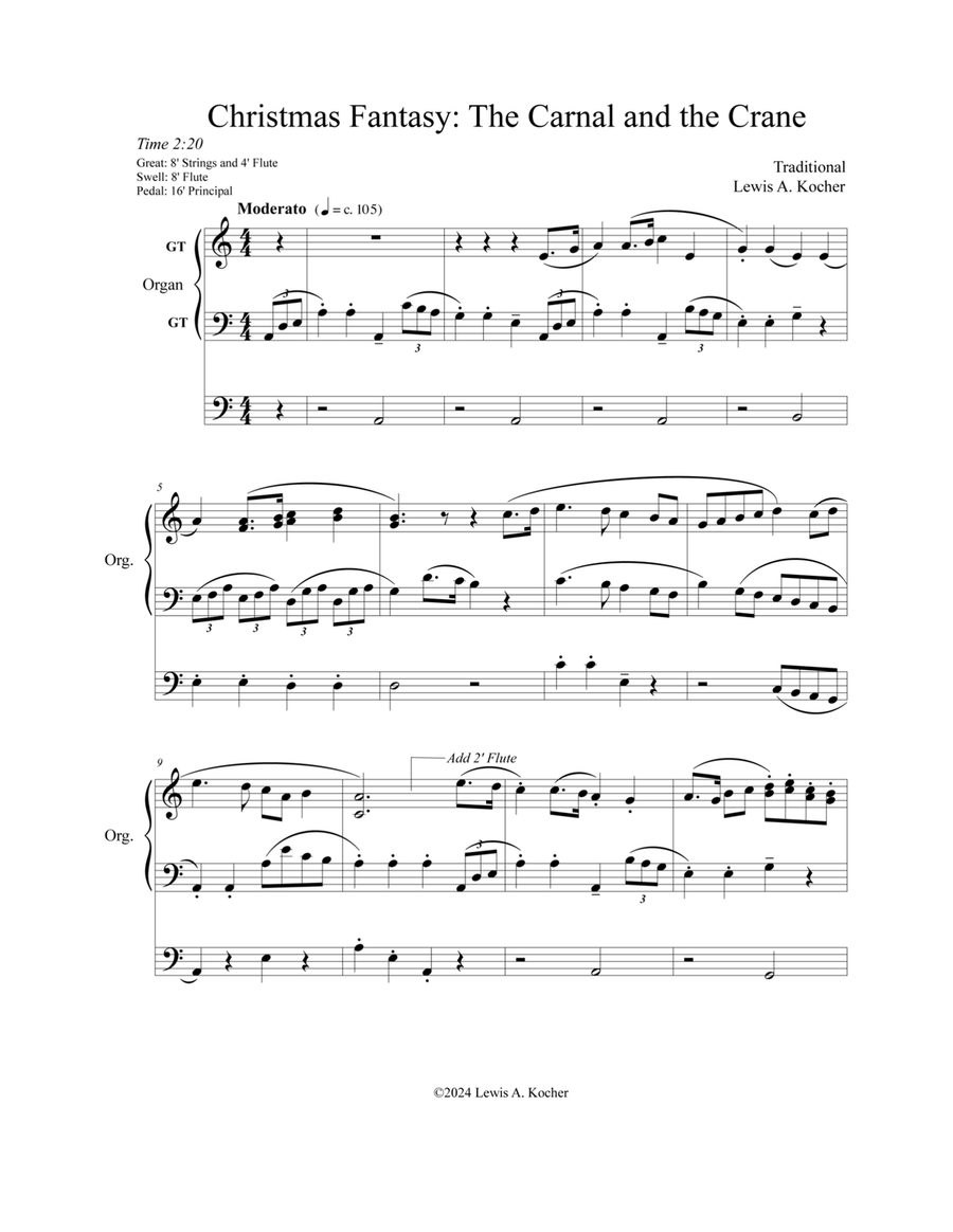 Christmas Fantasy: The Carnal and the Crane Organ Solo scores gallery preview page 2