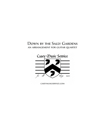 Down by the Sally (Salley) Gardens for Guitar Quartet image number null