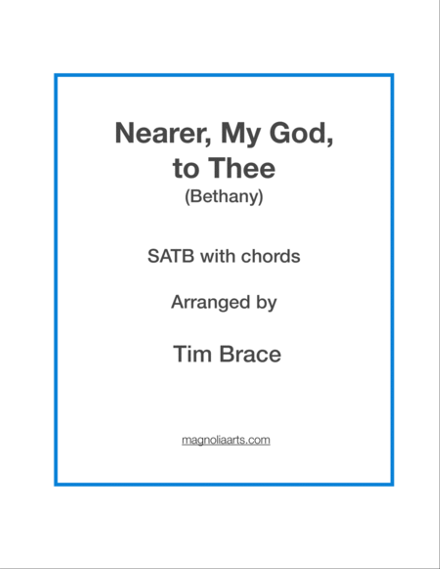 Nearer, My God, to Thee (SATB with chords) 4-Part scores gallery preview page 1