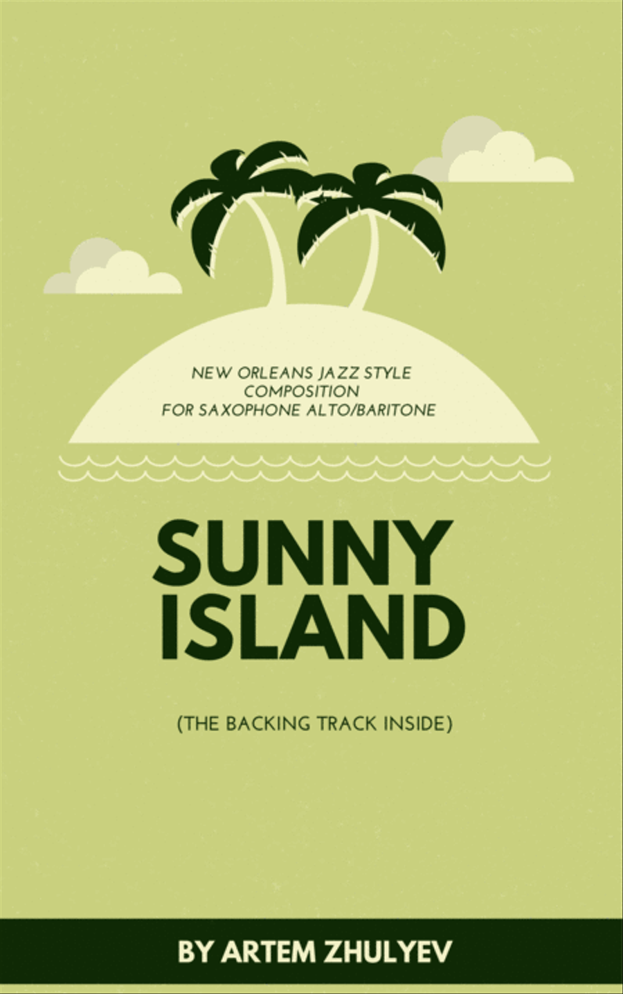 ¨Sunny Island¨ New Orleans Jazz style composition for Saxophone Alto/Baritone (Eb) Woodwind Duet scores gallery preview page 1
