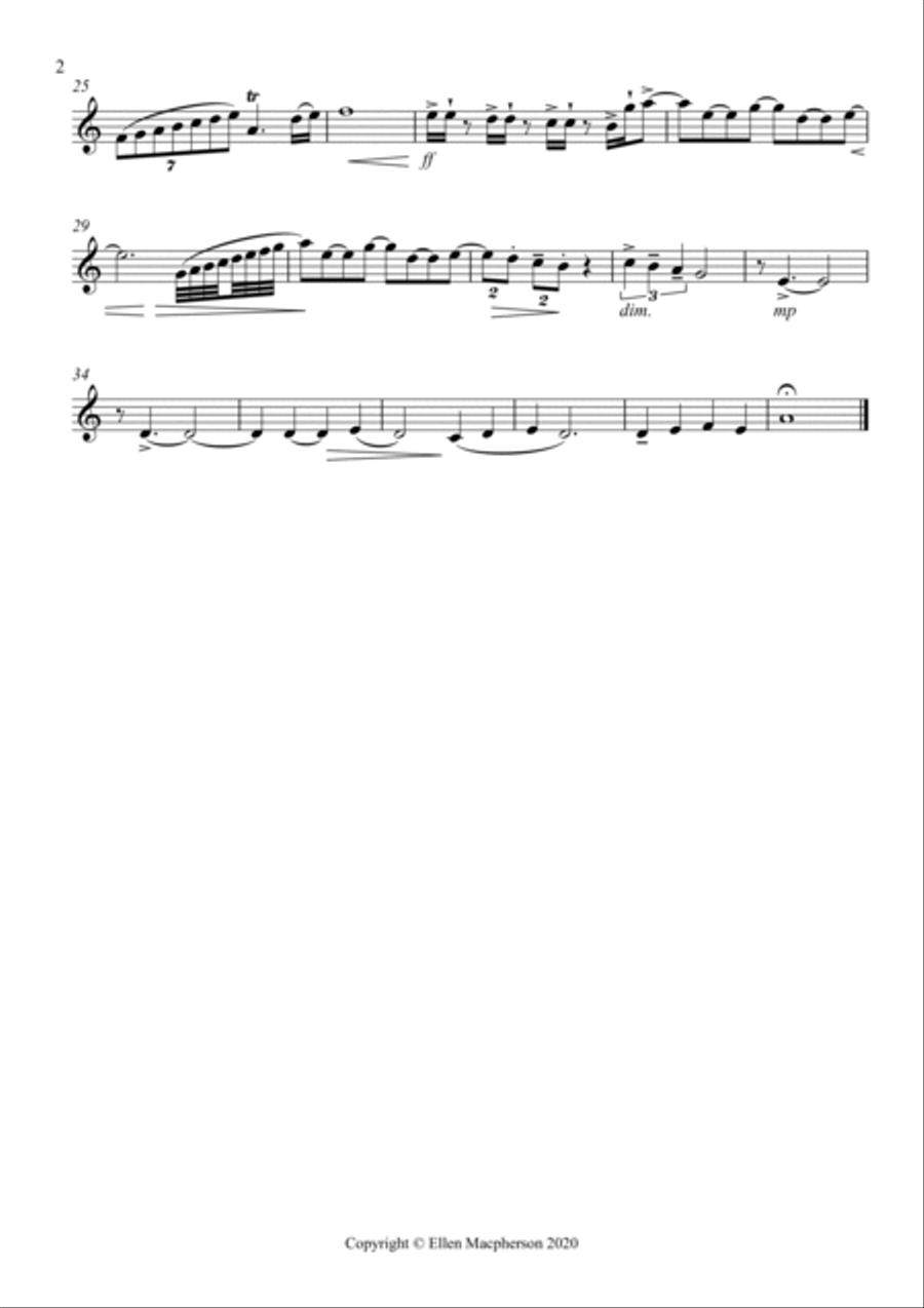 Night Lights for Solo Violin Violin Solo scores gallery preview page 2