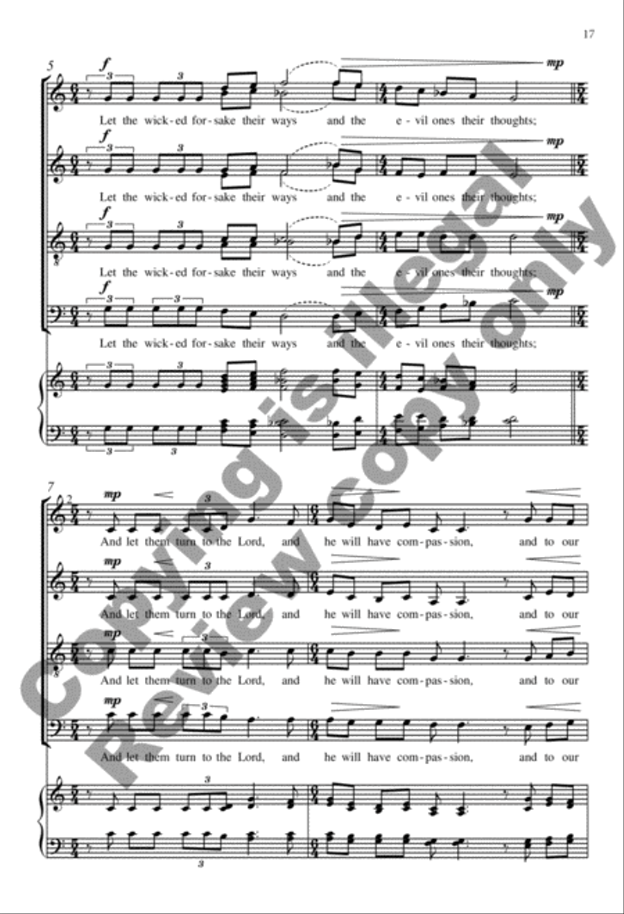 Selected Sacred Choral Works of Julian Wachner, Volume 2 4-Part scores gallery preview page 12