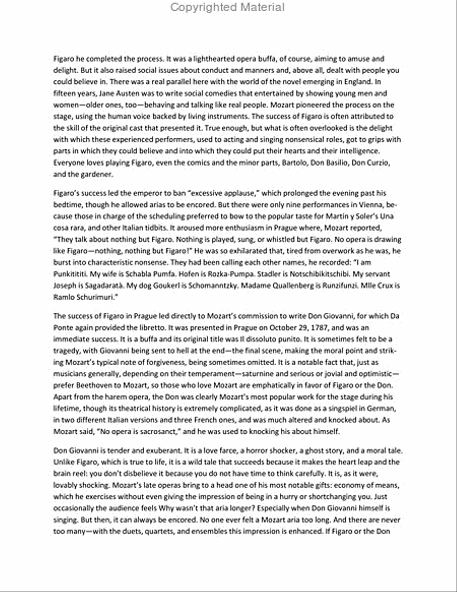 Mozart: A Life Collection / Songbook scores gallery preview page 9