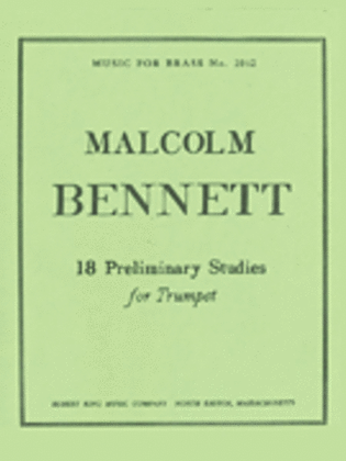 Book cover for 18 Preliminary Studies (trumpet Solo)