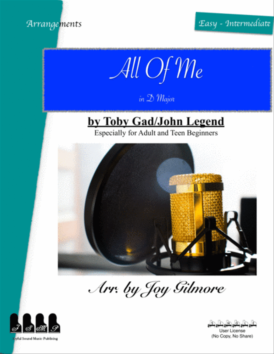All Of Me Easy Piano scores gallery preview page 1