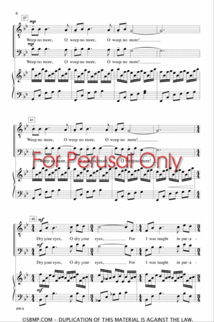 Weep No More - TTBB Octavo TTBB scores gallery preview page 5