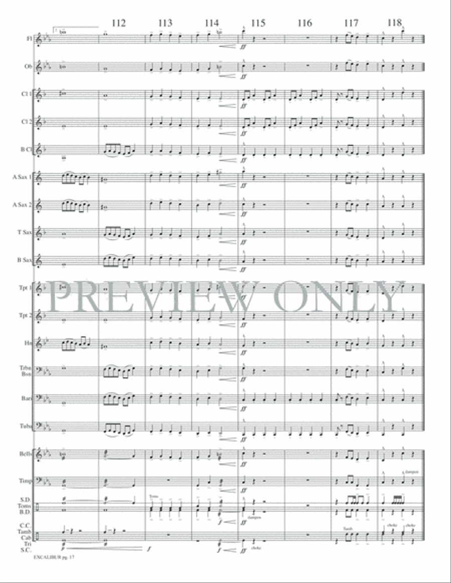 Excalibur Concert Band scores gallery preview page 20