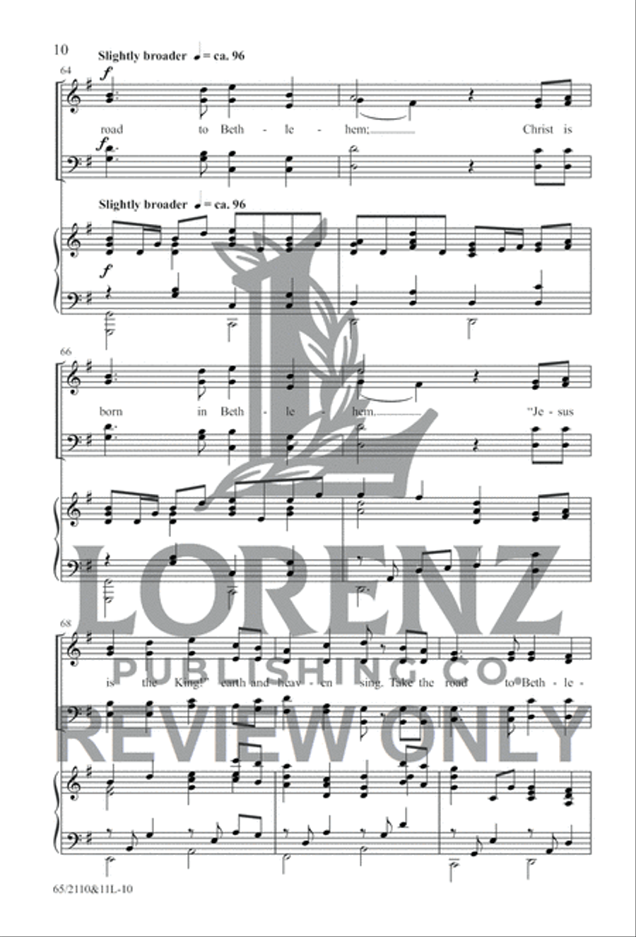 The Road to Bethlehem 4-Part scores gallery preview page 9