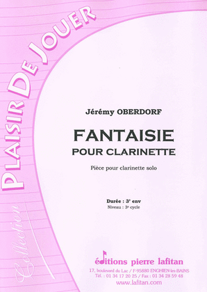 Book cover for Fantaisie Pour Clarinette