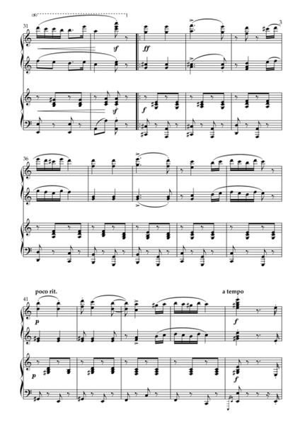 Brahms -Hungarian Dance No 5 - Piano 4 hands- Intermediate image number null