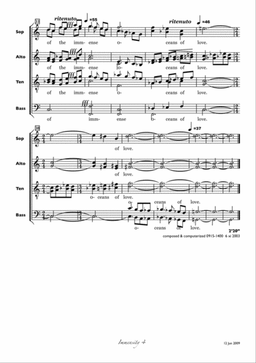 Three Beguine Motets - to words by mediaeval women mystics for acapella SSAATTBB Divisi scores gallery preview page 5