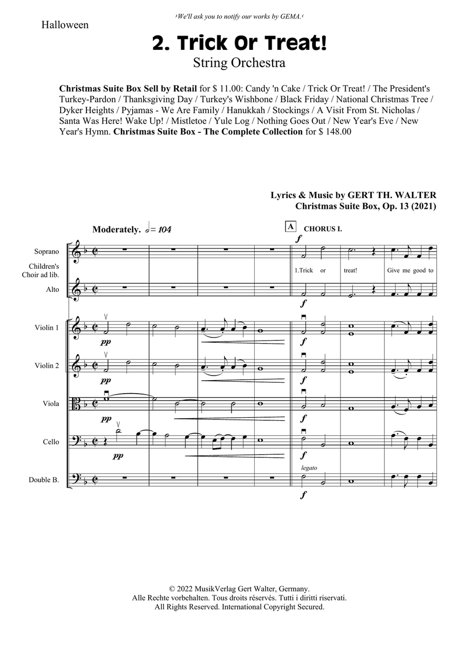 Trick Or Treat! Trick Or Treat! String Orchestra scores gallery preview page 1