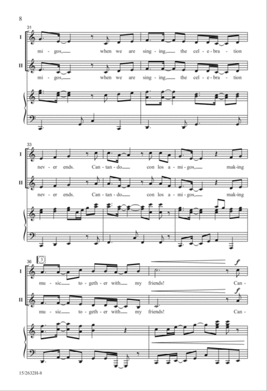 Cantando con los amigos 2-Part scores gallery preview page 9