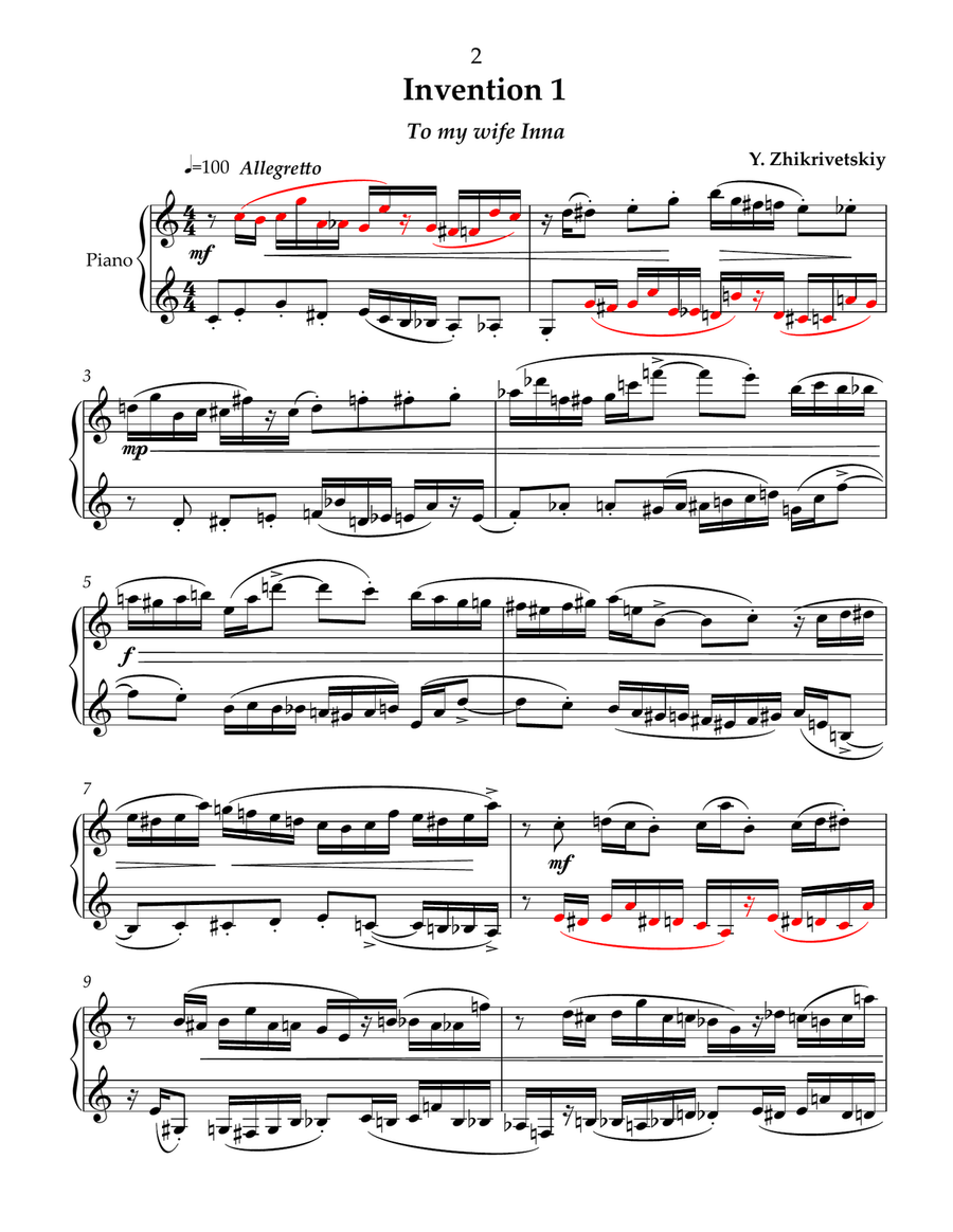 Twelve two-part inventions for piano. Piano Solo scores gallery preview page 3