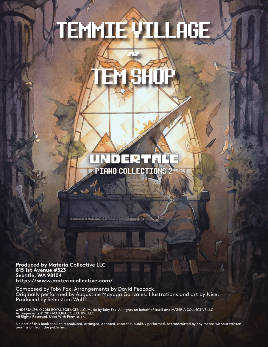 Temmie Village ~ Tem Shop (UNDERTALE Piano Collections 2) Piano Solo scores gallery preview page 1