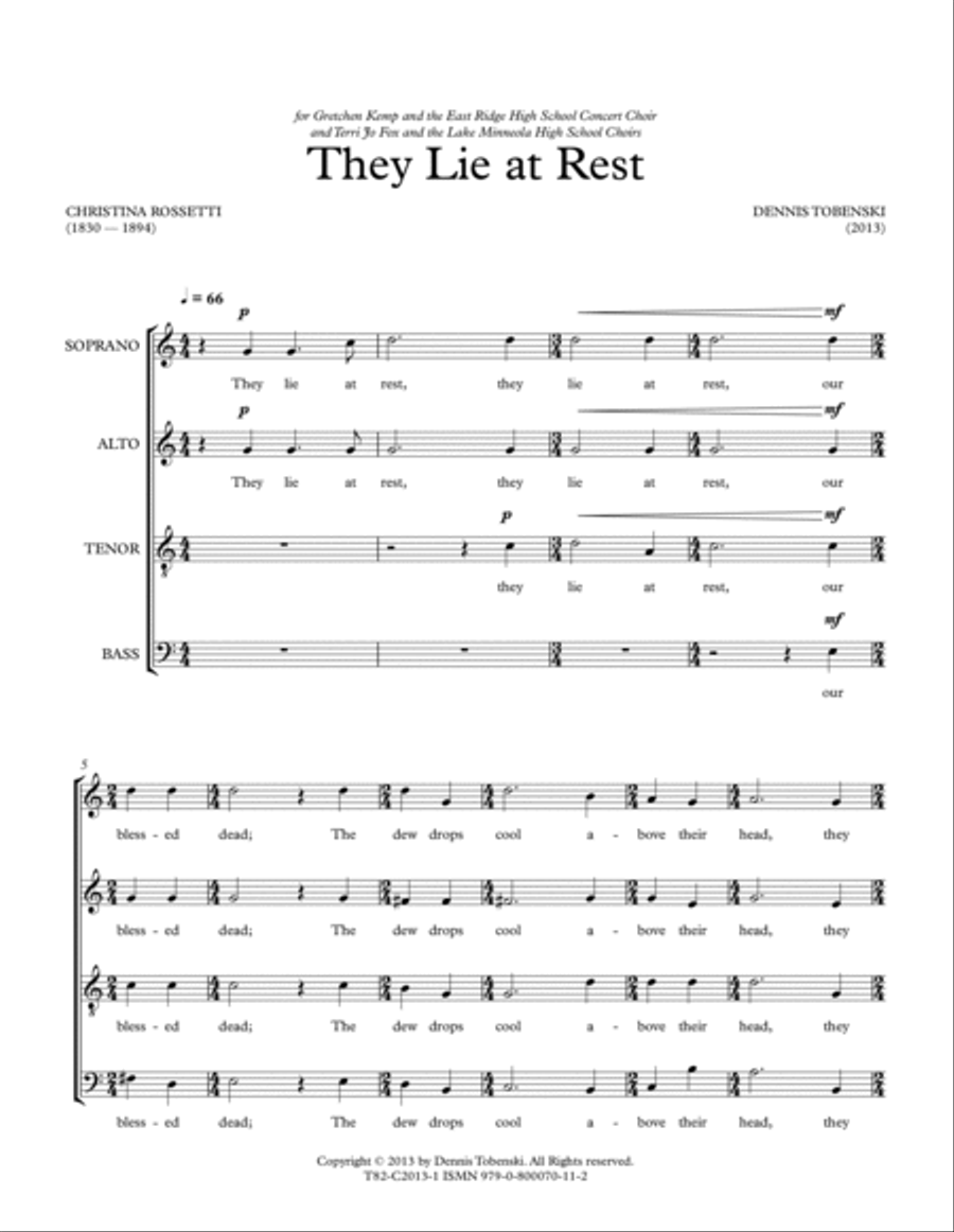 They Lie at Rest 4-Part scores gallery preview page 3