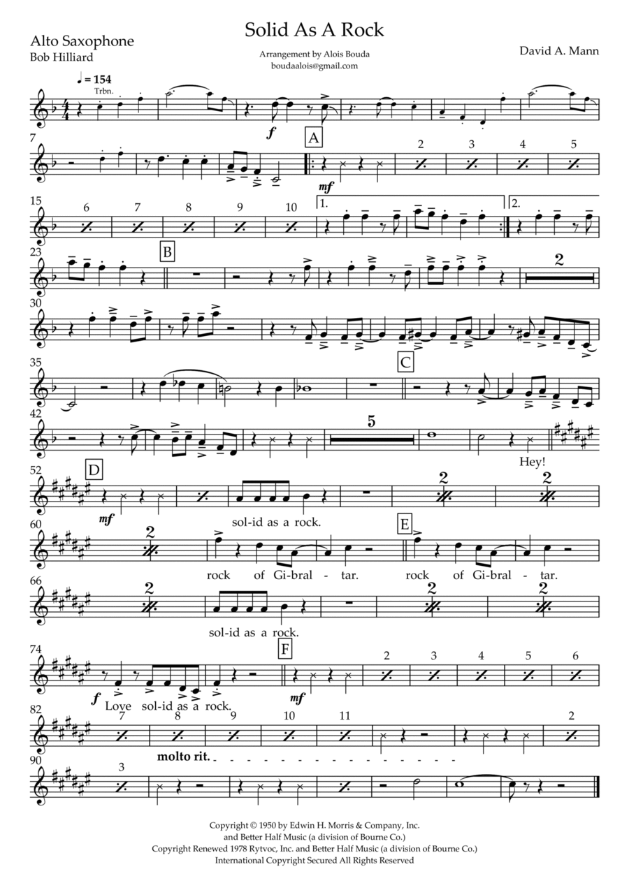 Solid As A Rock Jazz Ensemble scores gallery preview page 1