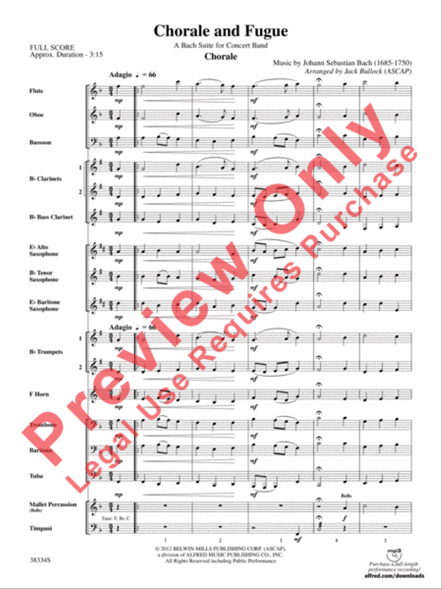 Chorale and Fugue Concert Band scores gallery preview page 4