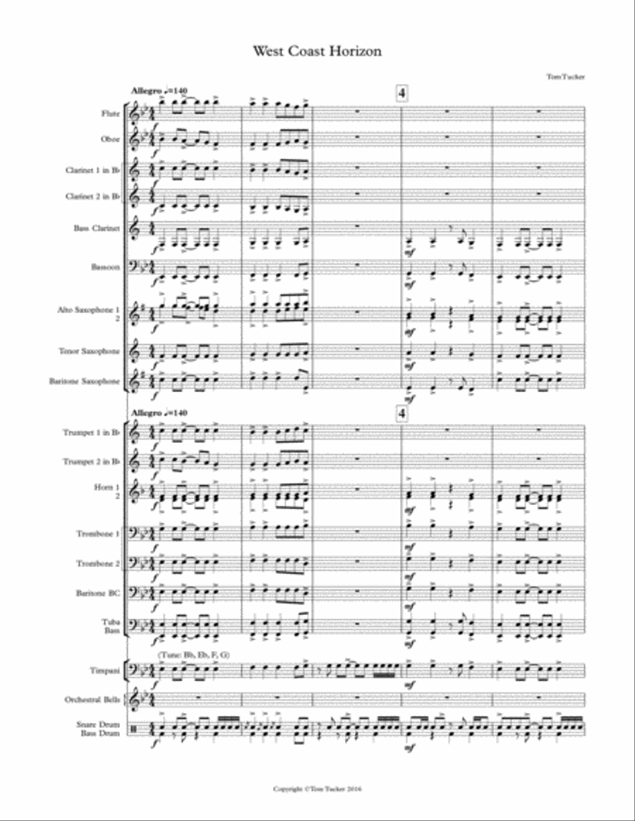 West Coast Horizon Concert Band scores gallery preview page 2