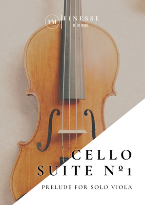 Book cover for Cello Suite No. 1 (Prelude) For Solo Viola