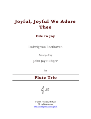 Book cover for Joyful, Joyful We Adore Thee for Flute Trio