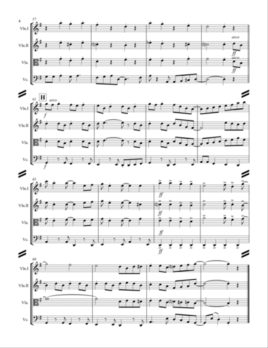 A Marshmallow World String Quartet scores gallery preview page 5