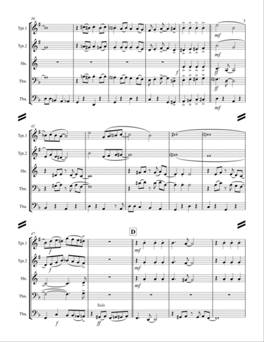 I’ve Found a New Baby (for Brass Quintet) Brass Quintet scores gallery preview page 4