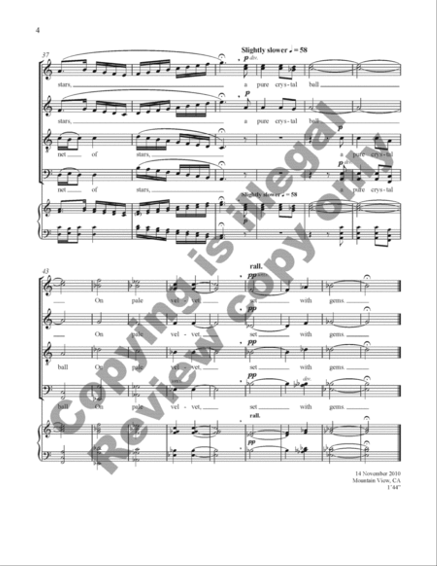 The Spring of Life (Le printemps de la vie) A Cappella scores gallery preview page 17