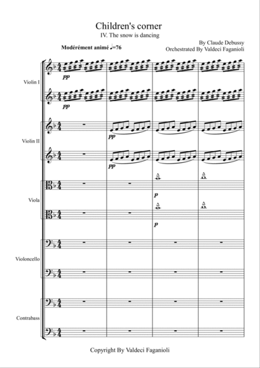 Children's Corner IV The snow is dancing Children's Corner IV The snow is dancing Chamber Music scores gallery preview page 2