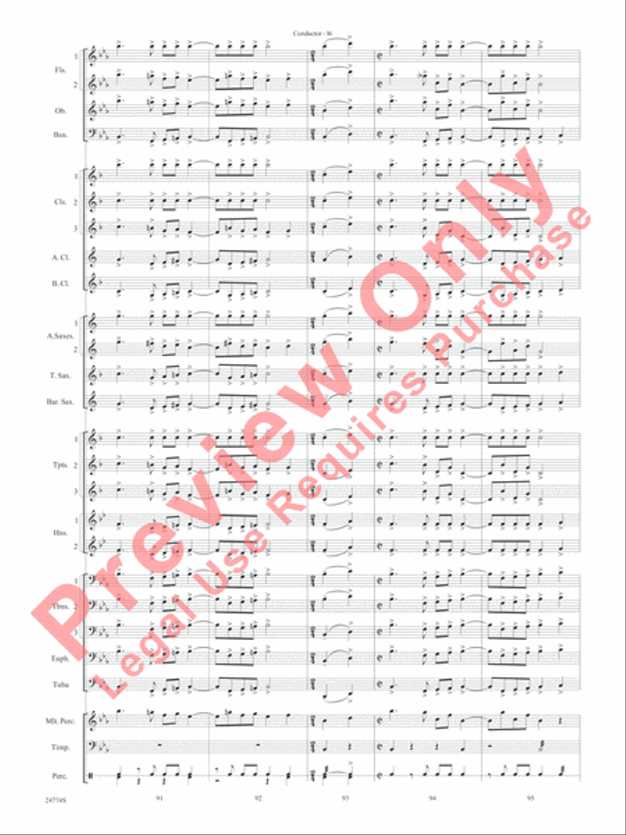 The Magnificent Seven Concert Band scores gallery preview page 19