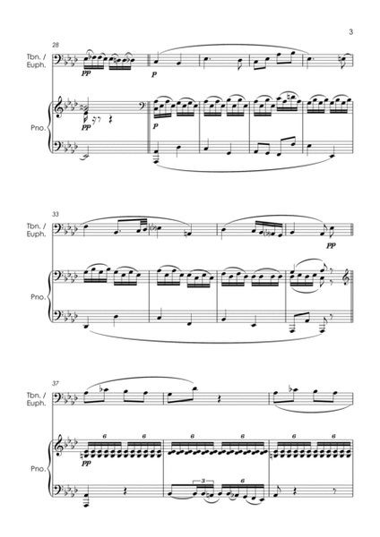 Sonata No.8 "Pathetique", 2nd movement (Beethoven) - trombone and piano with FREE BACKING TRACK image number null