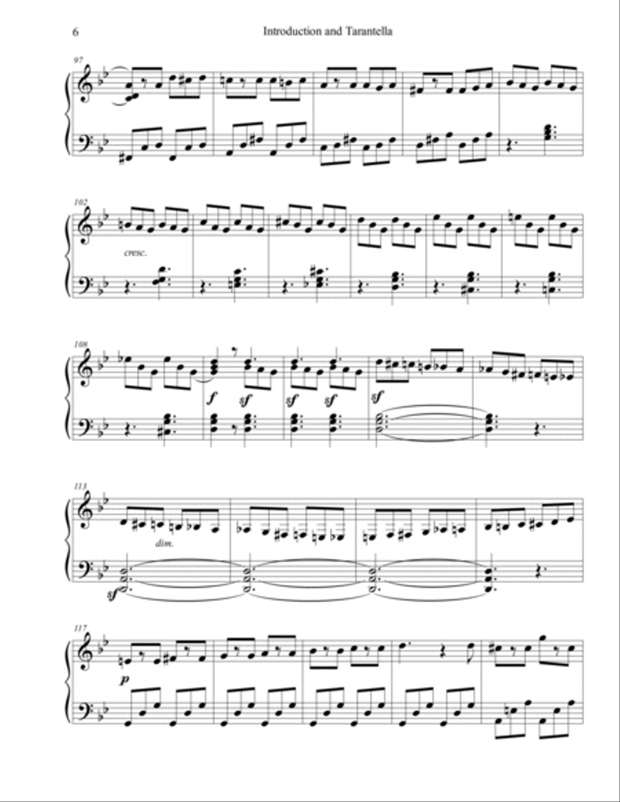 Introduction and Tarantella Piano Solo scores gallery preview page 6