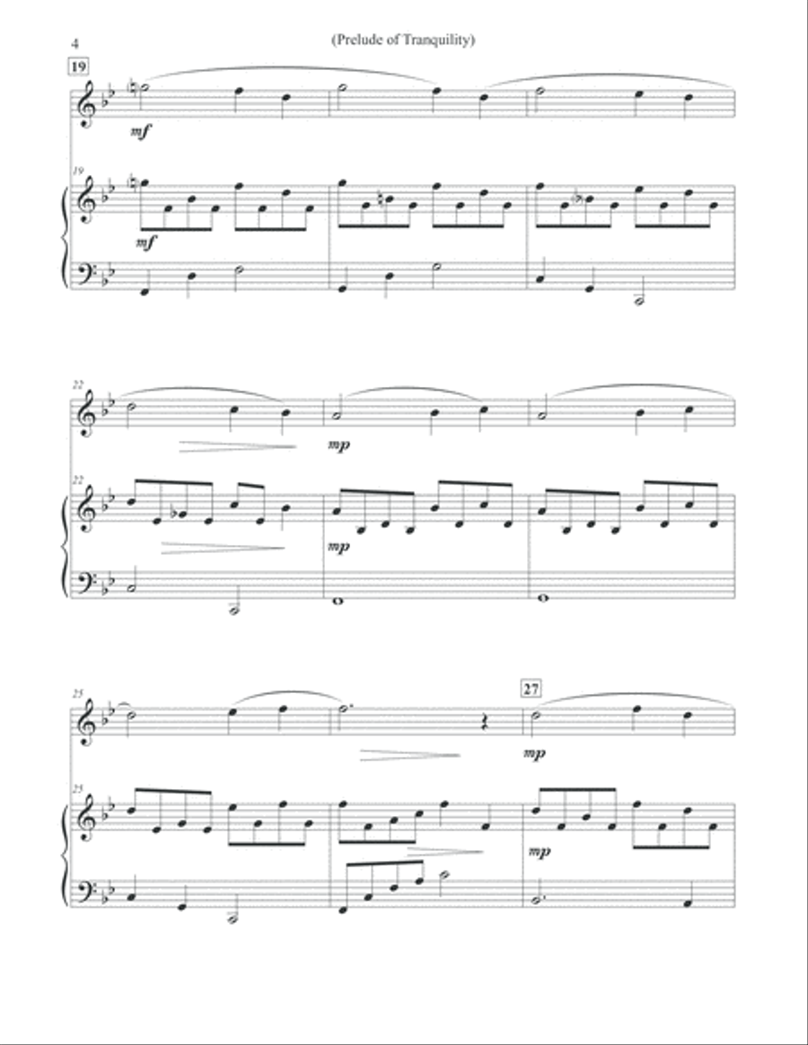 Prelude of Tranquility - Oboe & Piano Piano scores gallery preview page 4