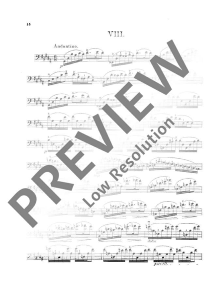 Technology of Violoncello Playing Cello scores gallery preview page 15